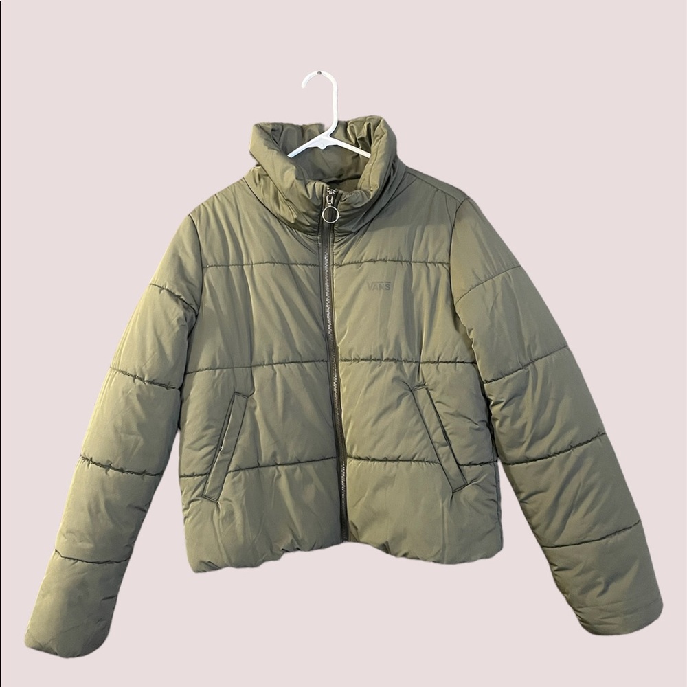 VANS Army green down jacket